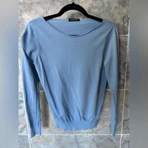 REPEAT Ladies Women's Size Small Blue Long Sleeve Cashmere Sweater